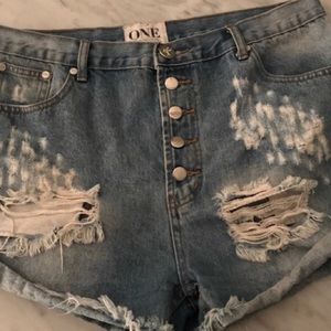 One Teaspoon Outlaw Distressed shorts 31